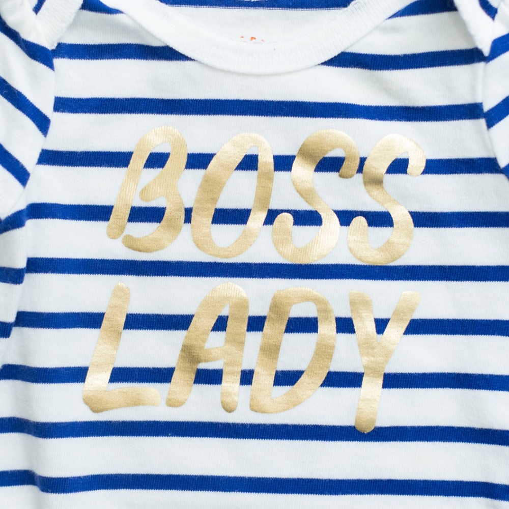 Cat & Jack "Boss Lady" Baby Onesie Size 0-3 Months